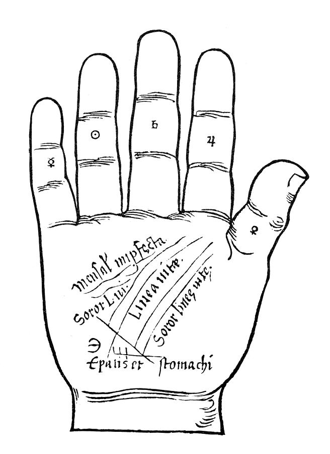 Palmistry Chart, 1531 Photograph by Granger Fine Art America