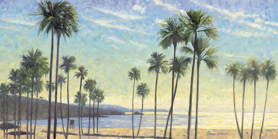 Palms Bursting in Air Painting by Steve Simon