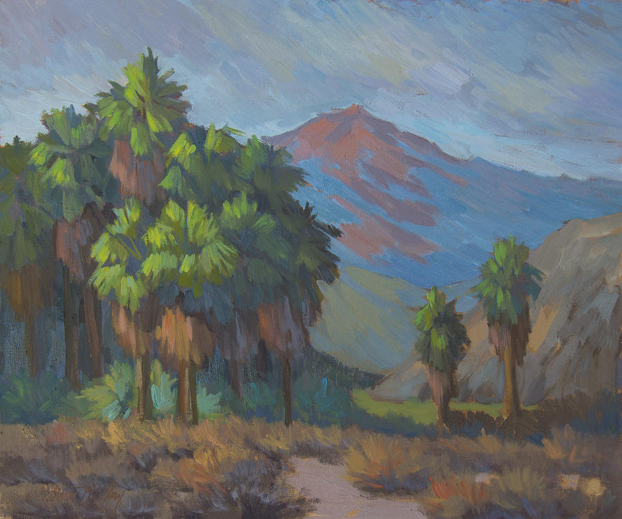 Palms Grouped Together Painting by Diane McClary