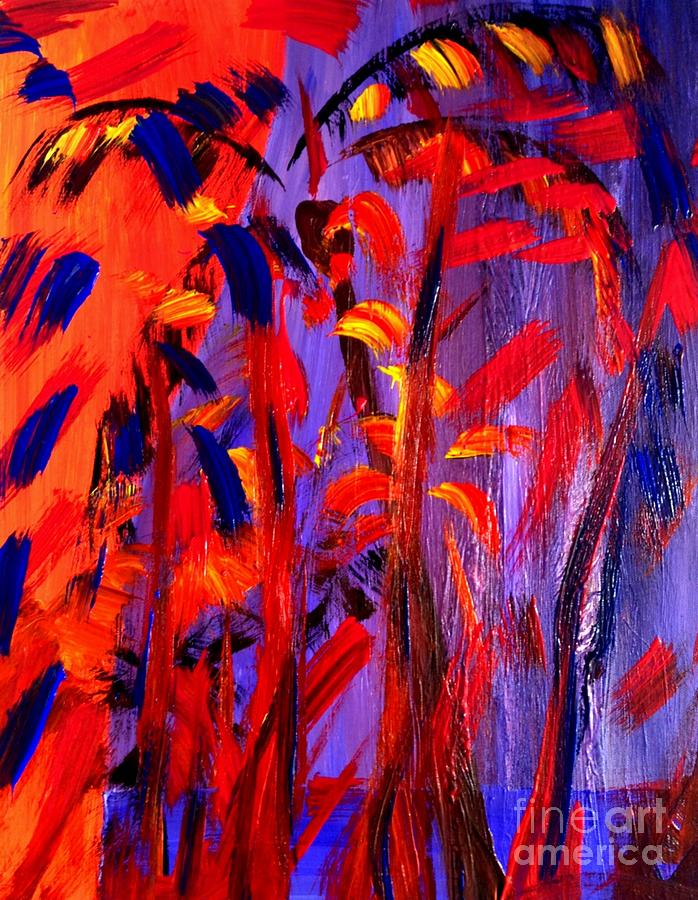 Palms In Sun Painting by James and Donna Daugherty