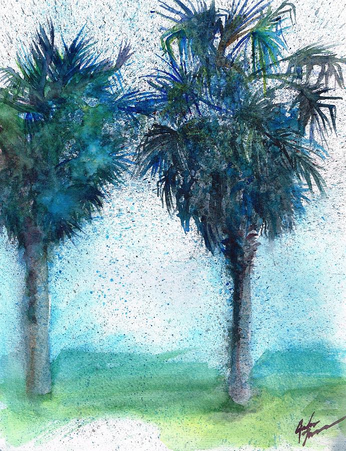 Palms Painting by Julie Garcia