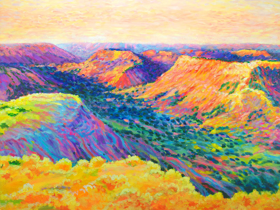 Palo Duro Canyon  Sunrise Painting by Charles Wallis