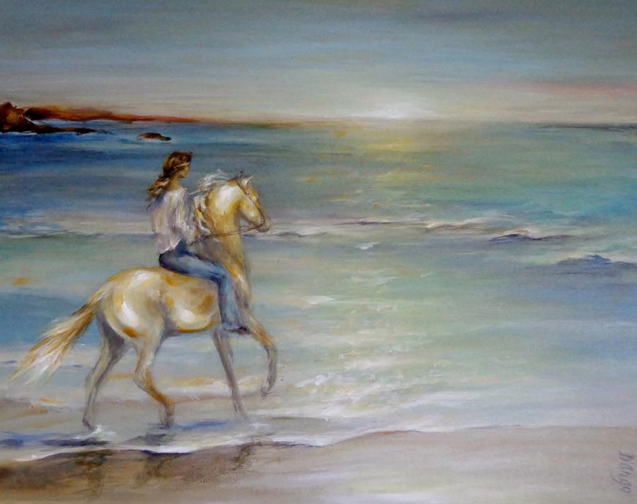 Palomino Sunrise Painting by Dina Dargo