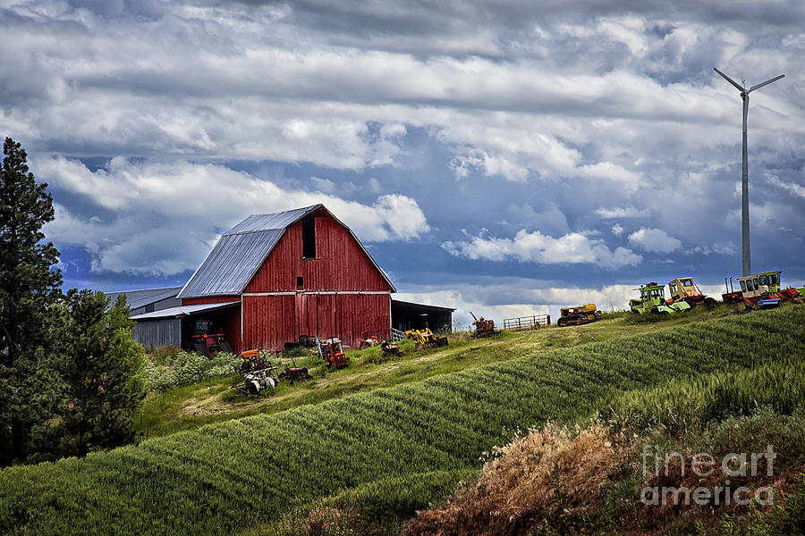 Palouse Barn and Relics Photograph by Priscilla Burgers