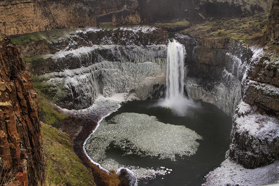 Winter Photograph - Palouse Falls in Winter by Mark Kiver