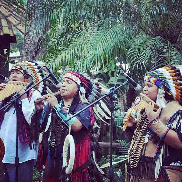 Awesome Photograph - Pan Flute Native American Musicians by Salomi Shah