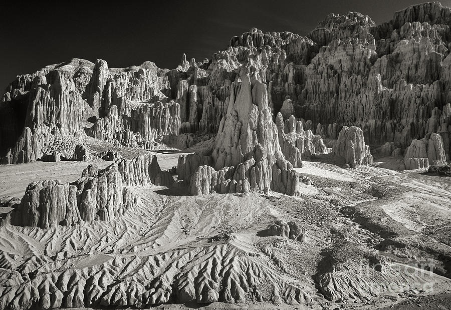 Panaca Sandstone Formations in Black and White Nevada Landscape Photograph by Dave Welling