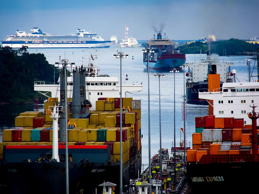 Boat Photograph - Panama Canal Express by Karen Wiles