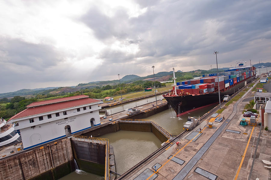 Panama Canal Miraflores Locks Photograph