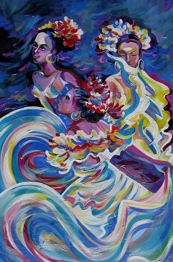 Music Painting - Panama Carnival. Folk Dancers by Anna  Duyunova