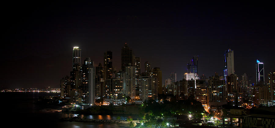 Architecture Photograph - Panama City at night by Ivan SABO