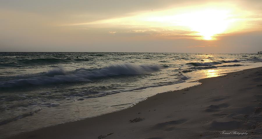 Panama City Beach Golden Sunset Photograph by Debra Forand