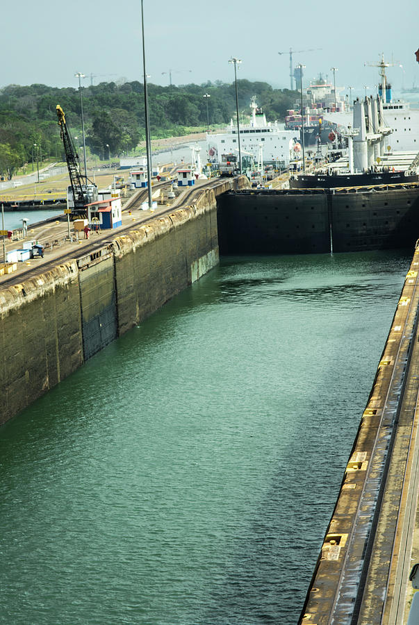 Canal Photograph - Panama, Panama Canal Creates by Jerry Ginsberg