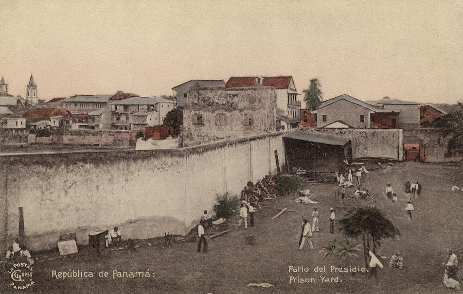 Vintage Photograph - Panama Prison by Granger