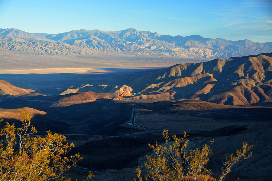 Mountain Photograph - Panamint Valley from Father Crowley Viewpoint November 16 2014 by Brian Lockett