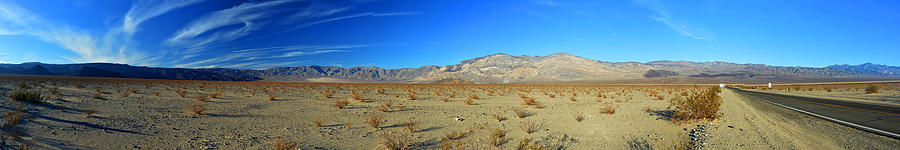 Mountain Photograph - Panamint Valley State Route 190 Panorama November 16 2014 by Brian Lockett