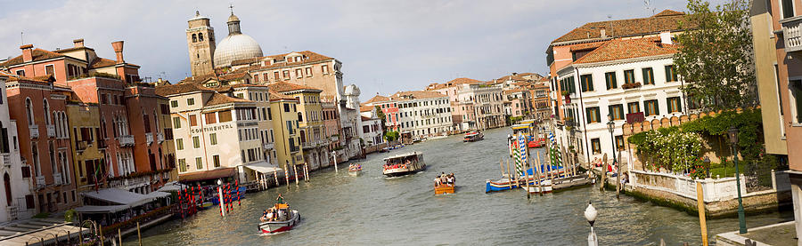 Panarama Grand Canal in Venice Italy from Bridge Photograph by Raimond Klavins