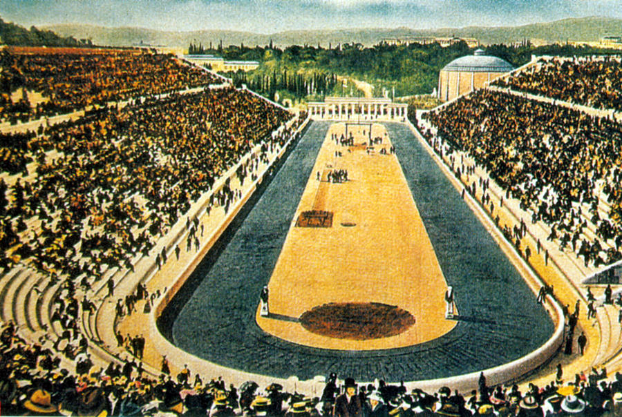 Panathenaic Stadium, Olympic Games, 1906 Photograph by Science Source