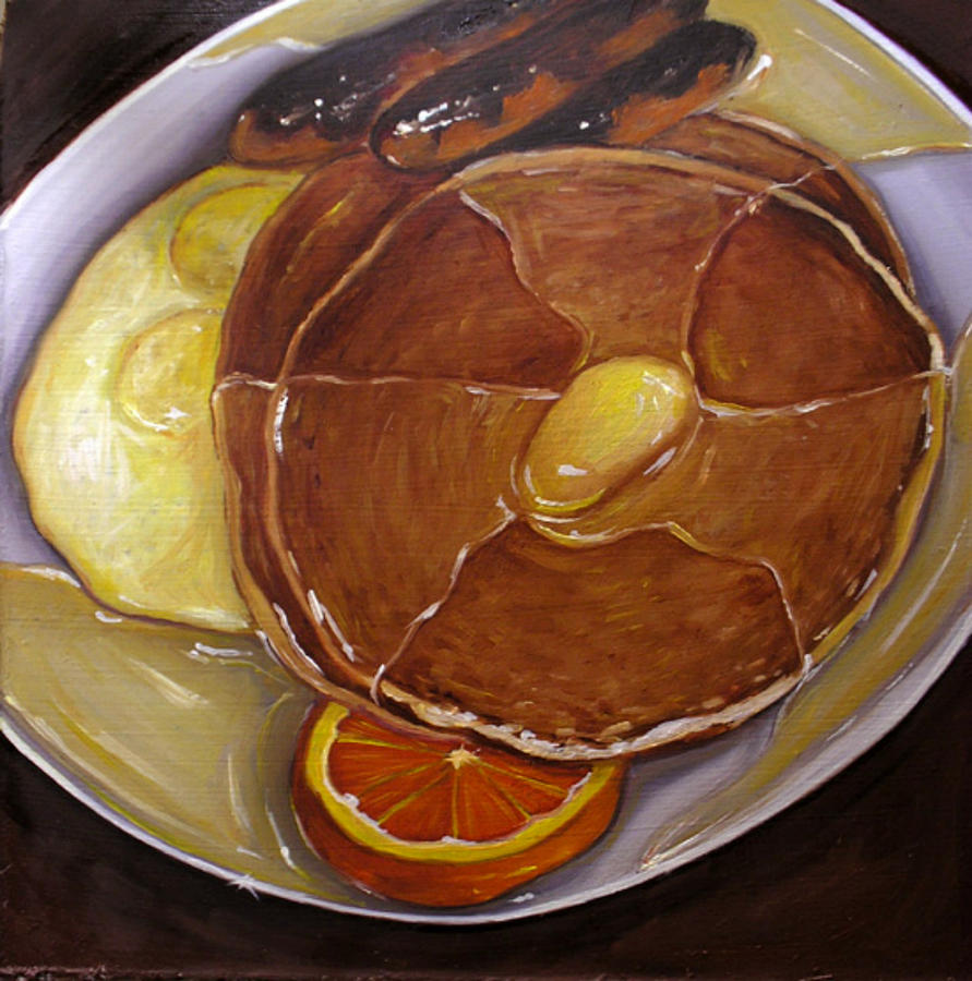 Diner Painting - Pancake and Eggs by Vic Vicini