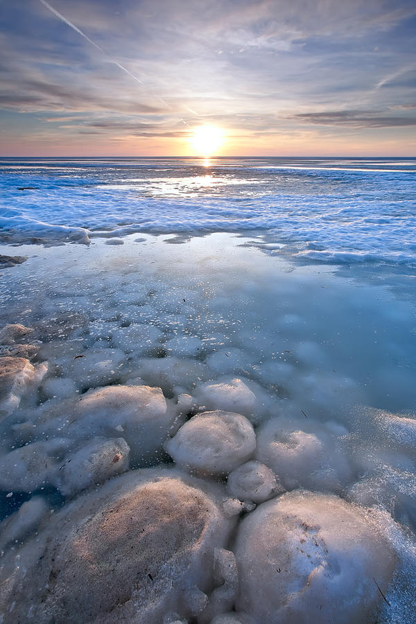 Spring Photograph - Pancake Ice And Ball Ice On Lake by Ken Gillespie
