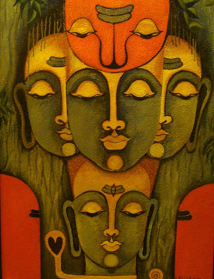 Panchanana Painting by Vibha Singh