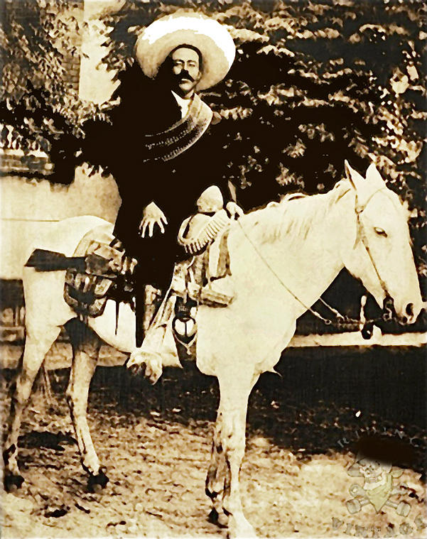 Pancho Villa on a horse c.1915. Photograph by David Lee Guss