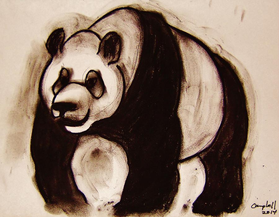 Panda Bear Drawing by Larry Campbell