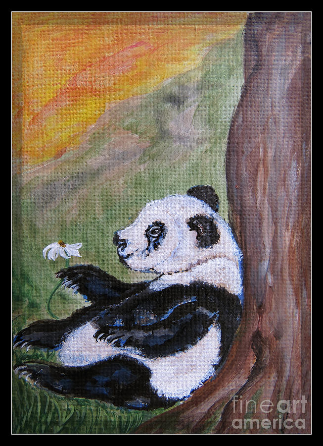 Panda - Best Day Ever Painting by Ella Kaye Dickey