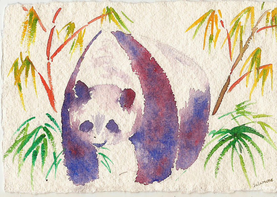 Panda Painting by Brenda Salamone