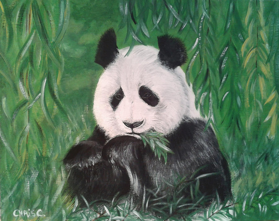 Panda Painting by Christie Clunan - Fine Art America