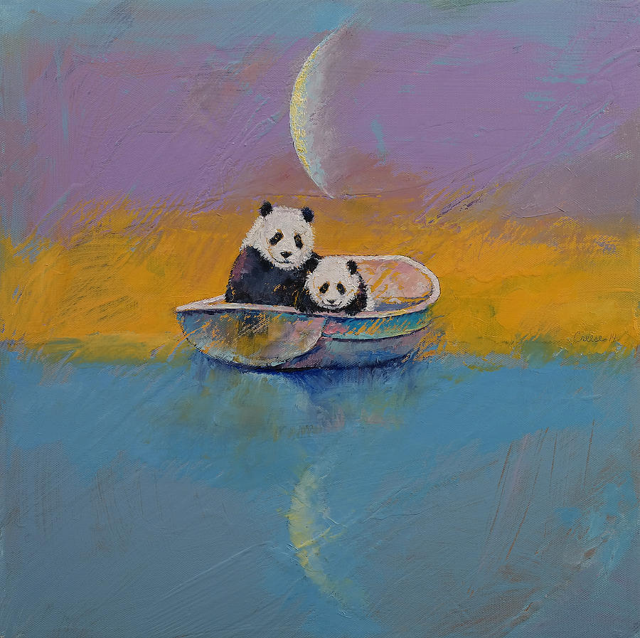 Bear Painting - Panda Lake by Michael Creese