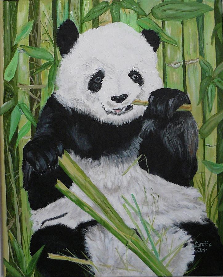  Panda  Painting  by Loretta Orr
