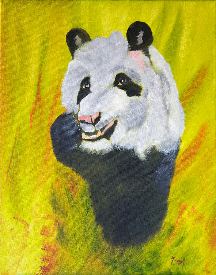 Panda-monium Painting by Meryl Goudey
