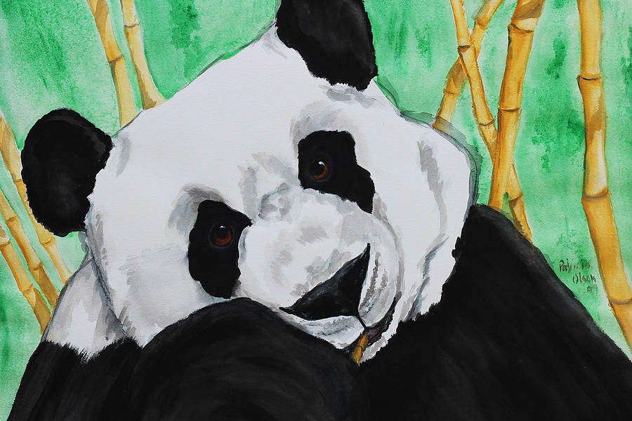 Wildlife Painting - Panda by Patricia Olson