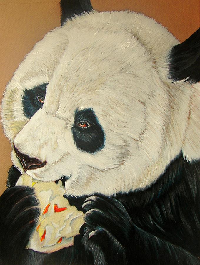 Nature Painting - Panda Pop by Lea Sutton