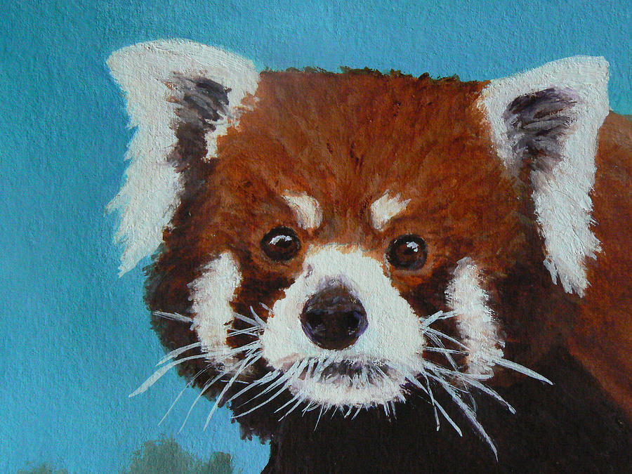 Panda Portrait Painting by Margaret Saheed