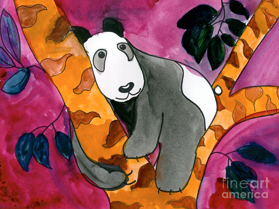 Tree Painting - Panda by Roxanne Hanson Age Eleven