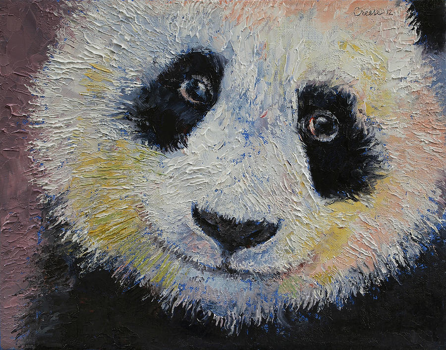 Wildlife Painting - Panda Smile by Michael Creese