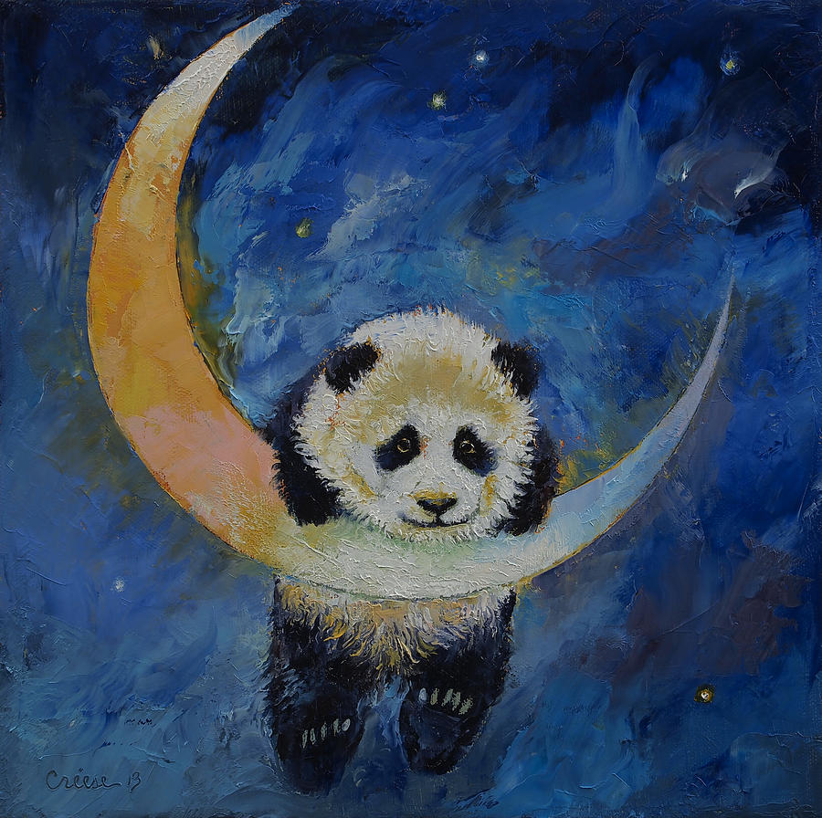 Wildlife Painting - Panda Stars by Michael Creese