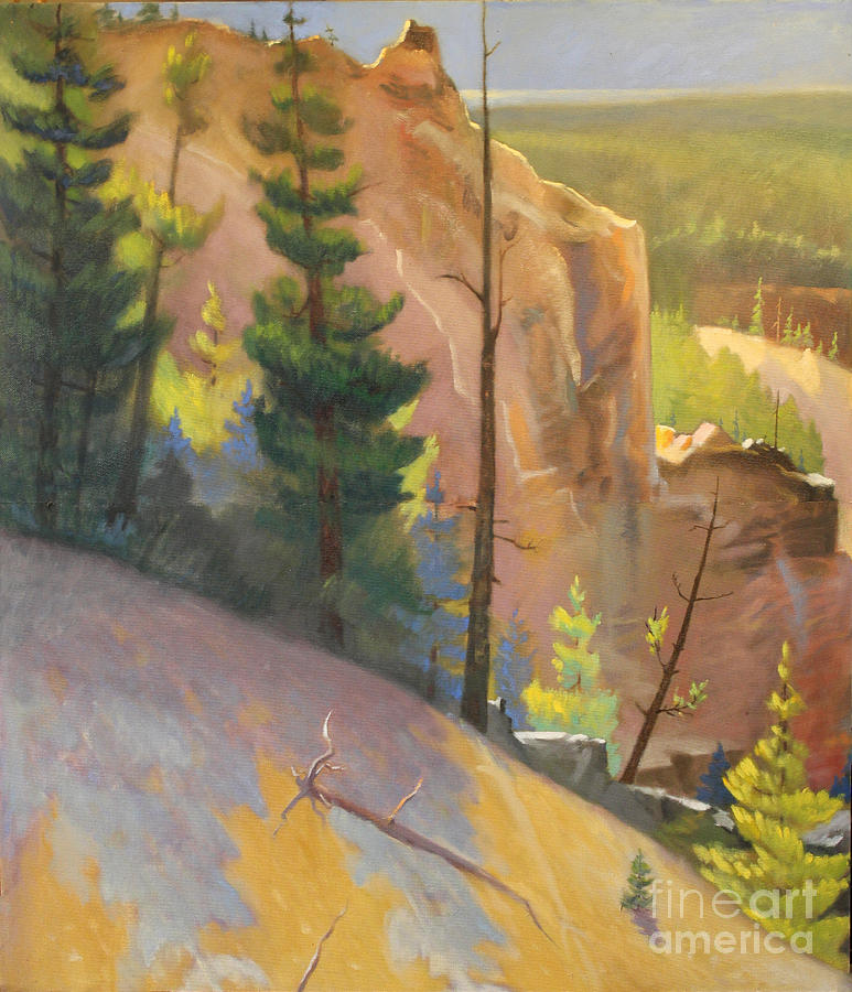 Yellowstone Canyon Tolpo Point Mural panel 1 Painting by