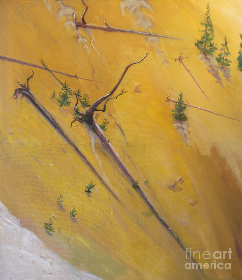 Yellowstone Canyon - Tolpo Point Mural panel 5 Painting by Art By Tolpo Collection