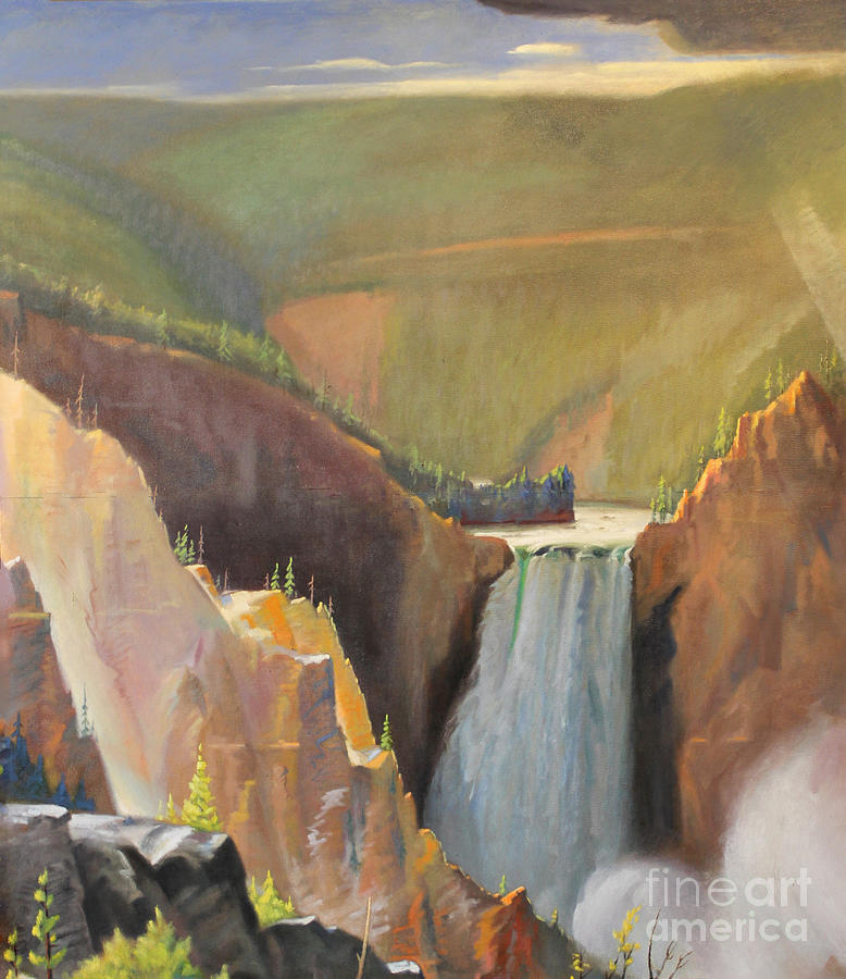 Yellowstone Canyon - Tolpo Point Mural panel 2 Painting by Art By Tolpo Collection
