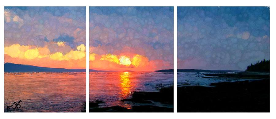 Panels of a Sunset Painting by Bruce Nutting
