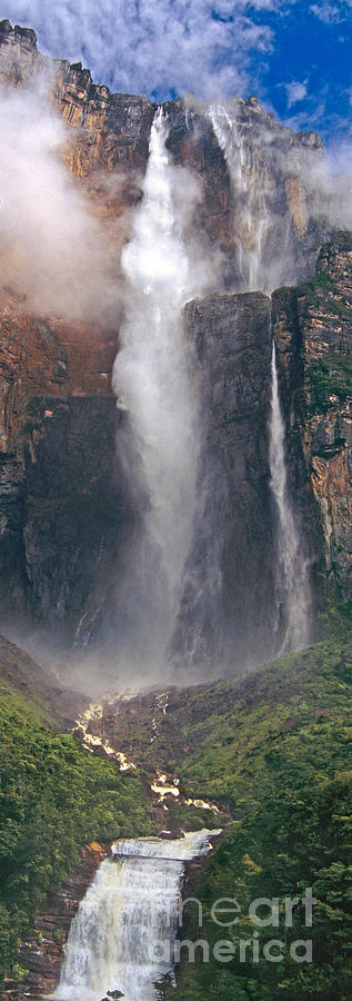 Panorama Angel Falls in Canaima National Park Venezuela Photograph by Dave Welling