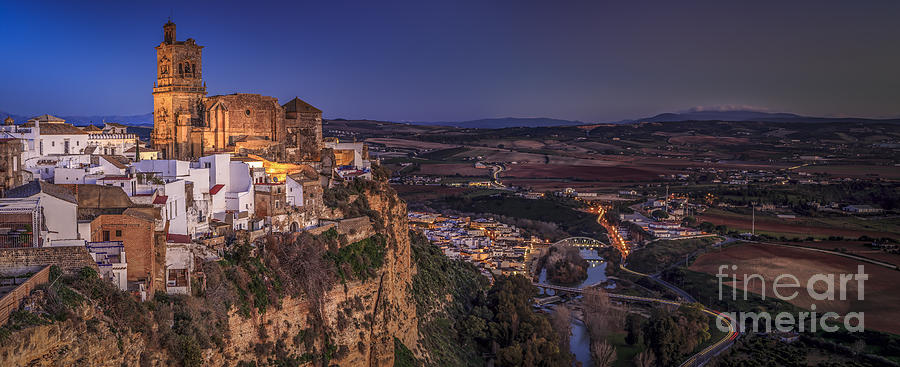 Panorama from Balcon de la Pena  Arcos De La Frontera Cadiz Spain Photograph by Pablo Avanzini