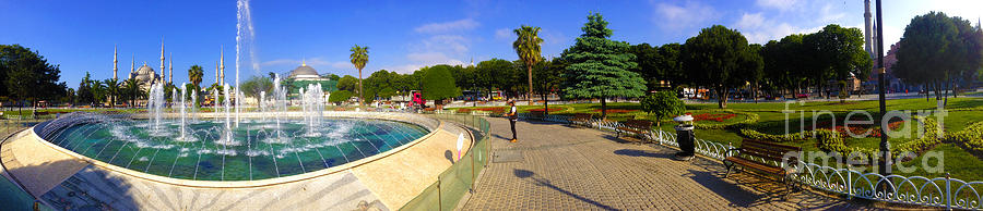 Panorama from Sultan Ahmed Park with Sultanahmet Camii or Blue Mosque in Background Istanbul Turkey Photograph by PIXELS  XPOSED Ralph A Ledergerber Photography