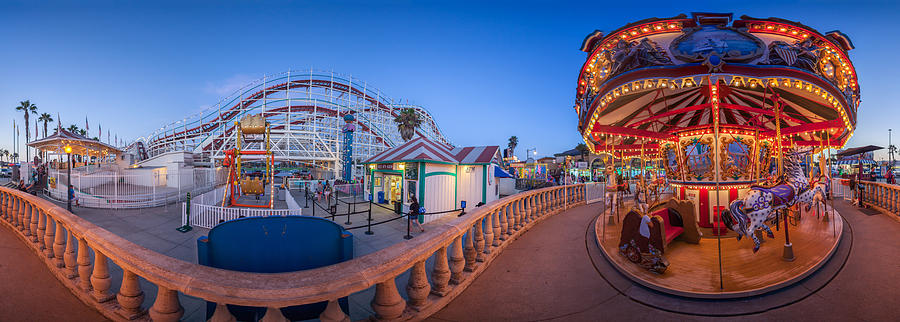 Panorama Giant Dipper goes 360 round and round Photograph by Scott Campbell