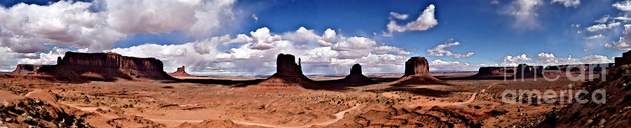 Panorama - Monument Valley Park Digital Art by David Blank