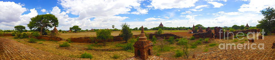 Panorama of Bagan Landscape near Htilominlo Temple Bagan Burma   Photograph by PIXELS  XPOSED Ralph A Ledergerber Photography