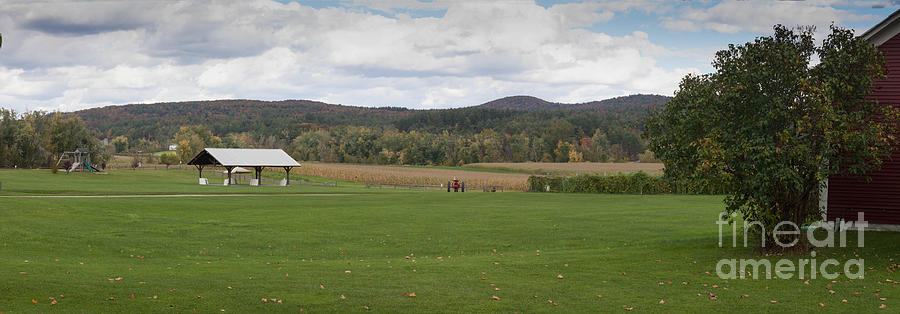 Panorama of Boydent Valley Farm Cambridge Vermont Photograph by Thomas Marchessault